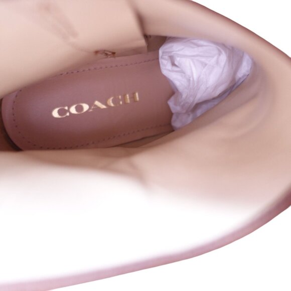 NWOB Coach Lacey Buckled Lug Sole Engineer Boots Sz 7B Brown Leather CB995 - Picture 11 of 14